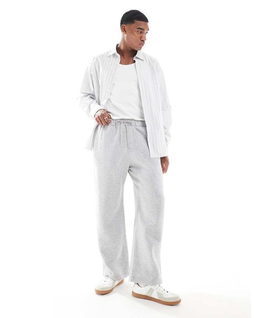 Hollister Super Baggy Joggingbroek in het White voor heren