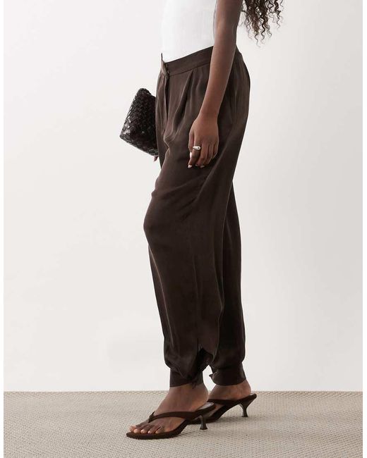 Mango Brown Cuffed Trouser