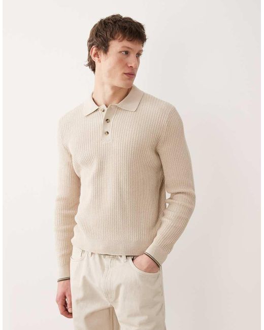 Mango Natural Cotton Mix Knitted Poloshirt for men