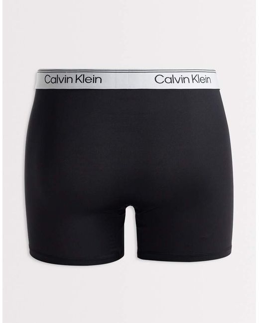 Calvin Klein Blue Microfibre Stretch 3 Pack Boxer Briefs for men