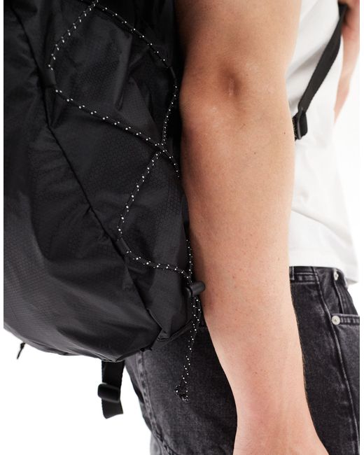 ASOS Black Packable Backpack And Tote Bag With Cord Ties for men