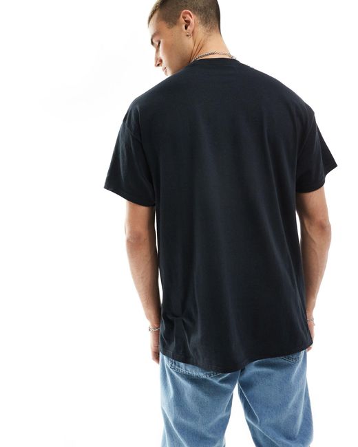 T-shirt oversize avec imprimé grunge dans le dos ASOS pour homme en coloris Blue