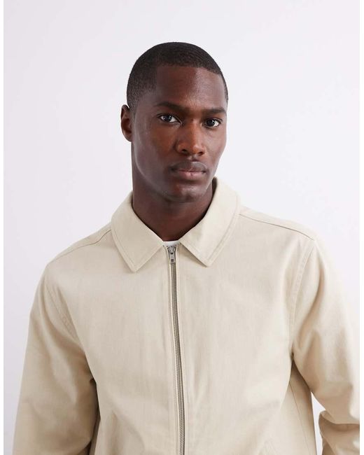 ASOS Natural Harrington Jacket for men