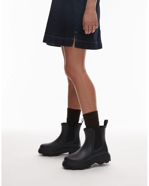 Tommy Hilfiger Black Tommy Hilfiger Flag Logo Gumboots With Lining