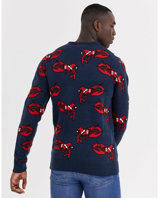 Christmas Lobster Knitted Jumper 