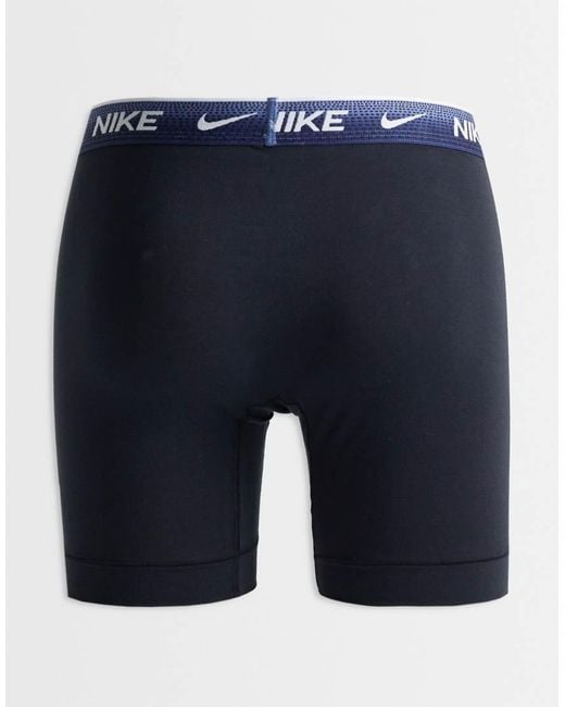 Nike Blue Essential Cotton 3 Pack Boxer Briefs for men