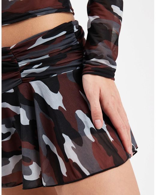 Collusion Black Flippy Micro Mini Skirt