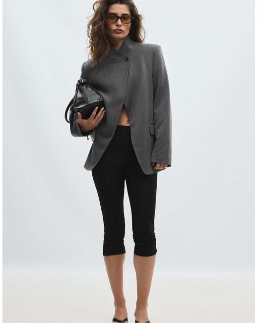 Stradivarius Black Asymmetric Blazer