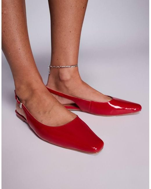 River Island Red Slingback Ballet Flat