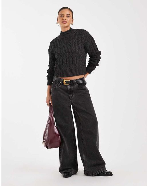 Cotton On Black Cable Knit Jumper