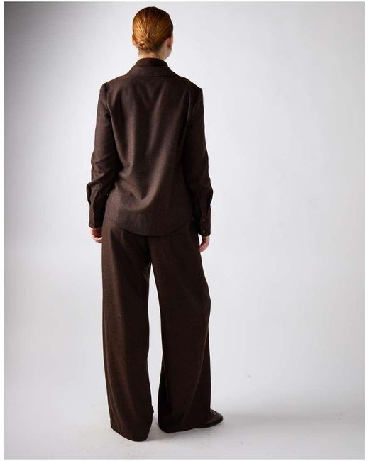 NARRATED Blue Drawstring Wide Leg Pants