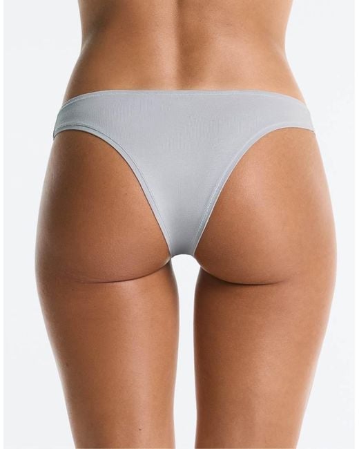 Oysho White 5 Cotton Blend Brazilian Briefs