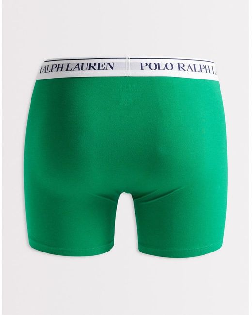 Polo Ralph Lauren Green 3 Pack Boxer Briefs for men