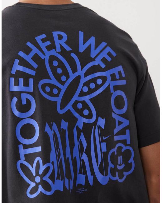 Nike Blue Together We Float Backprint T-shirt for men