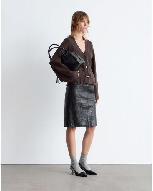 & Other Stories Black – strickjacke aus wollmix