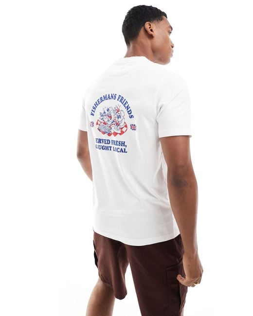 Farah White Graphic Back T-shirt for men