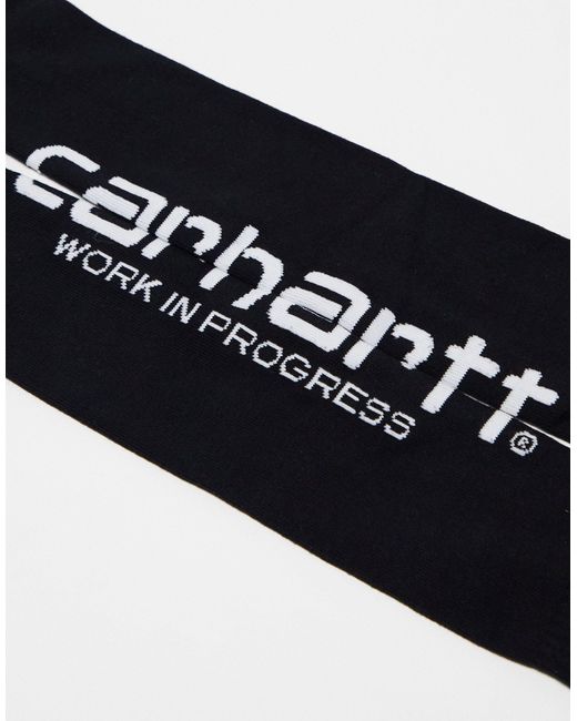 Calcetines altos s con logo Carhartt de hombre de color Black