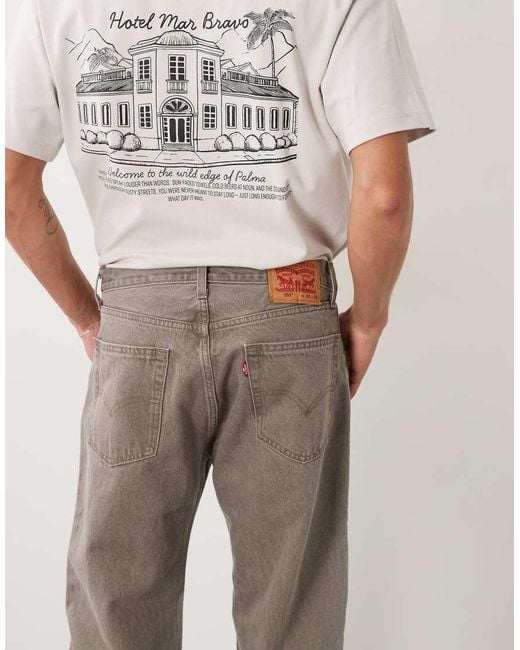 Levi's Natural 555 Relaxed Straight Jeans for men