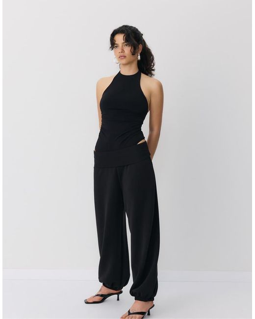 Stradivarius Blue Halterneck Bodysuit