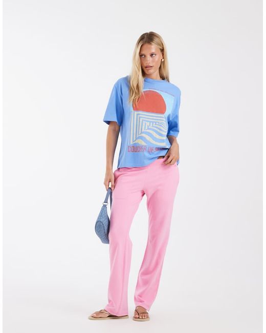 Hollister Pink Straight Leg Low Rise joggers