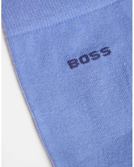 Boss Blue Boss Bodywear 3-pack Logo Socks for men