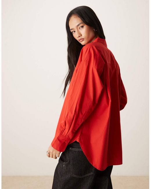 Aware Red – oversize-arbeitshemd
