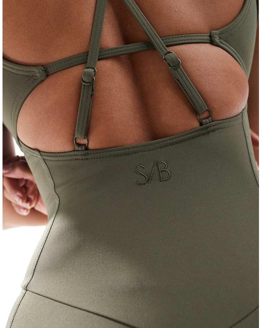 South Beach Green Strappy Unitard