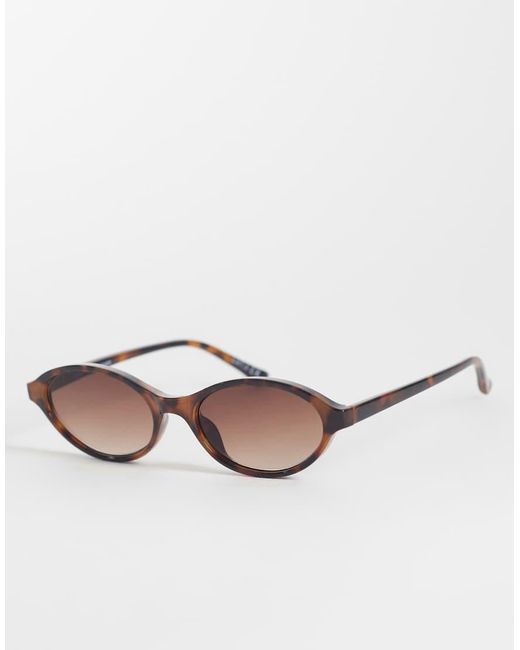 Gina Tricot Natural Thin Oval Sunglasses