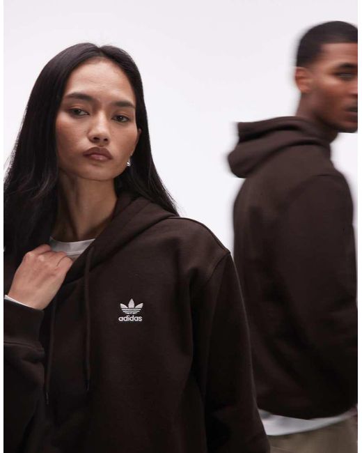 Adidas Originals Black Essential Loose Fit Hoodie for men