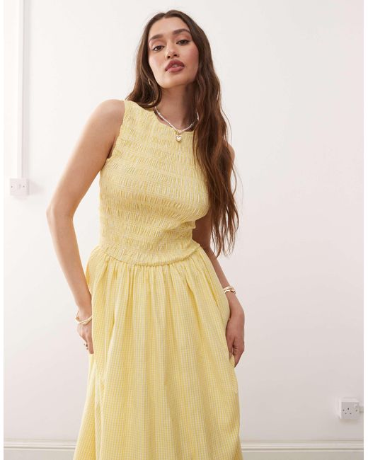 Amy Lynn Natural – eleanor – gesmoktes maxikleid