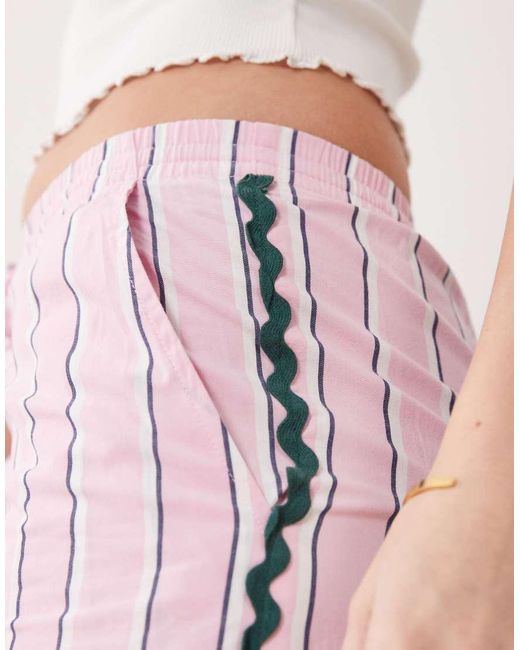Mango Pink Teen 100% Cotton Straight Trouser