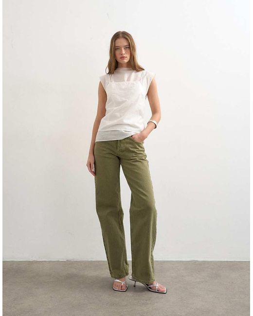 TOPSHOP Multicolor Ember Low Rise Straight Jean