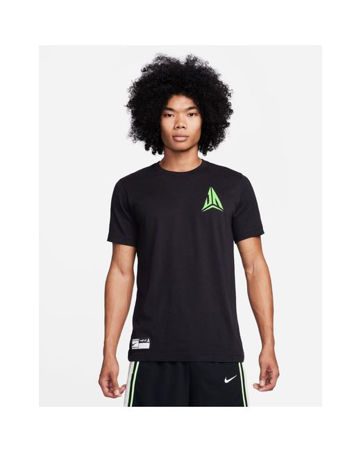Camiseta negra con gráfico ja morant dri-fit Nike Football de color Black