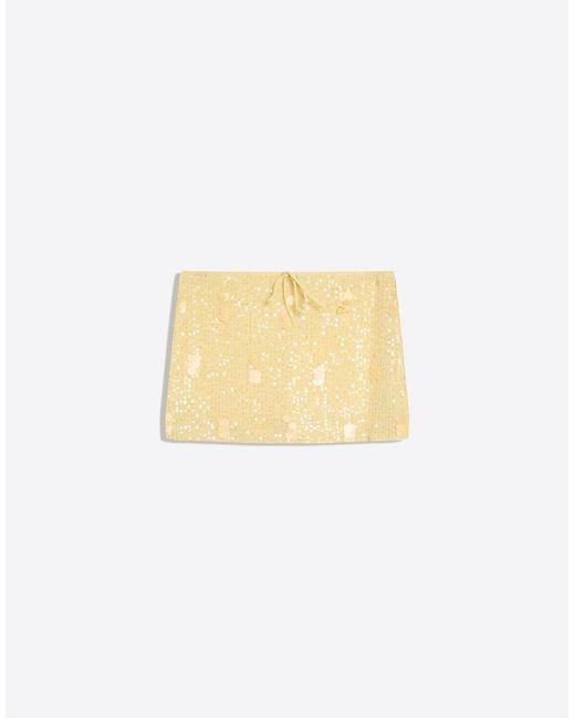 Bershka Blue Sequin Mini Skirt