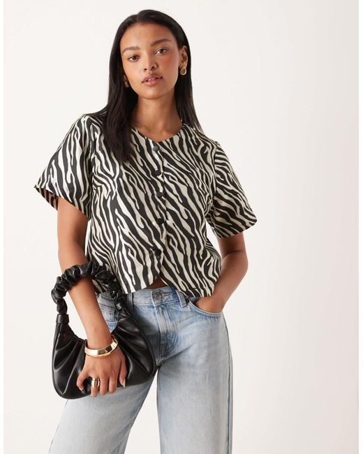 Y.A.S Brown Structured Top