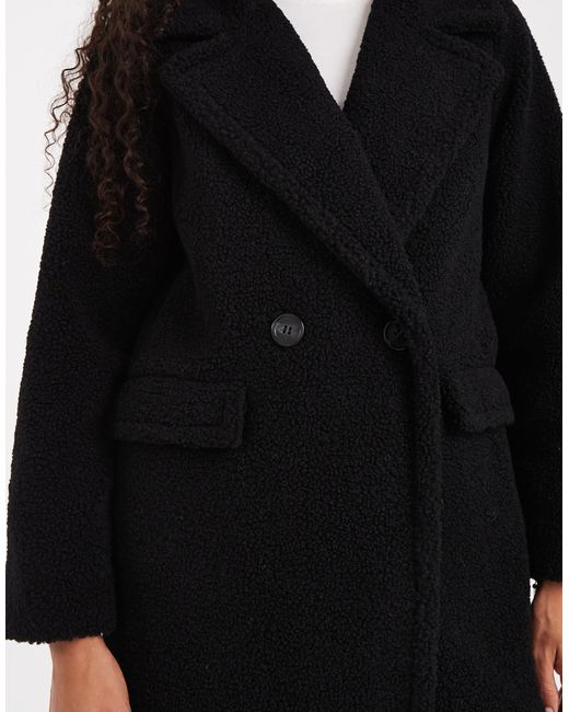 Threadbare Black Borg Maxi Coat