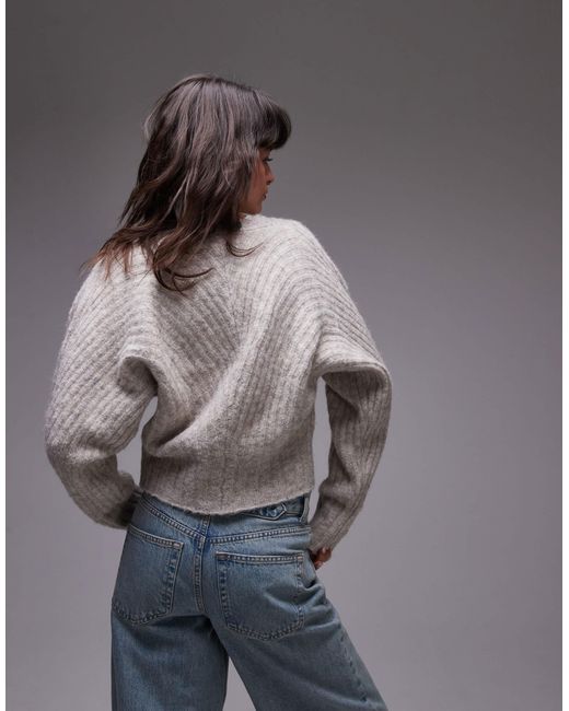 TOPSHOP Gray – strickjacke