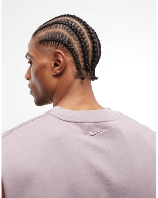 Nike Purple Athletic Club Chest Logo Vest for men
