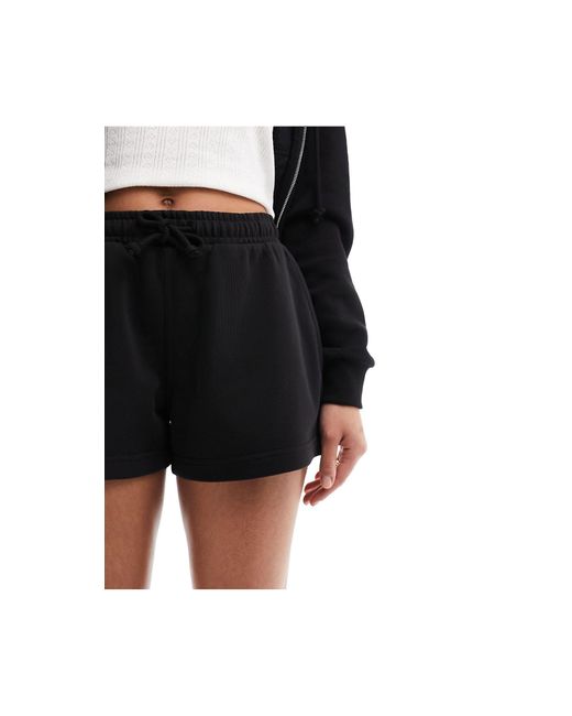 Weekday Black Essence Jersey Shorts