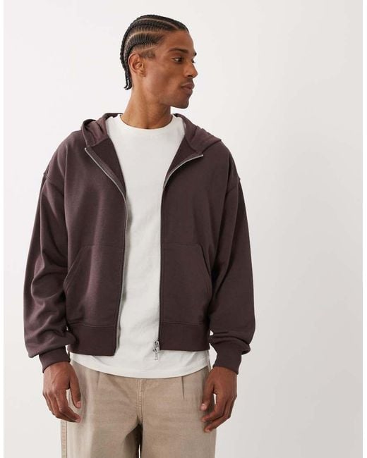 Cotton On Brown Zip Up Hoodie