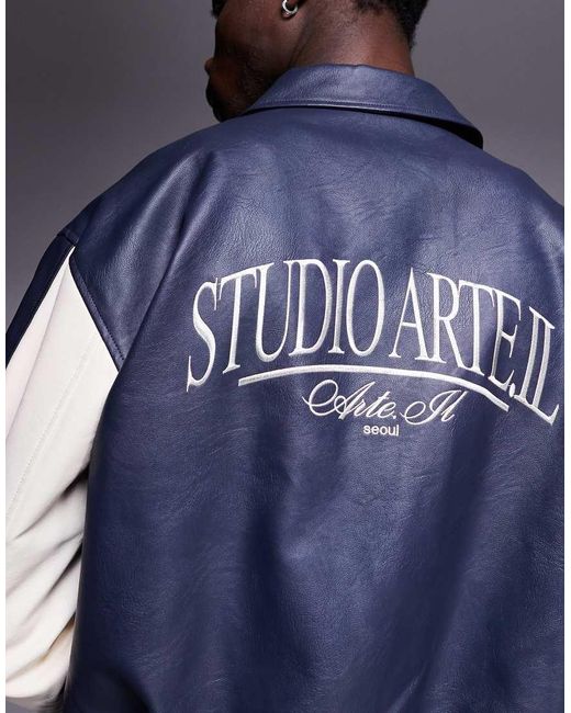 Giacca Stile Motocross Oversize di ASOS in Blue da Uomo