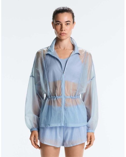 Oysho Blue Lightweight Track Jacket