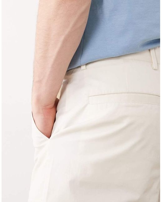 SELECTED White Loose Chino Pants for men