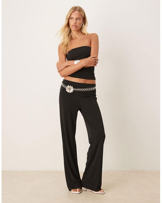 Mango Natural – strukturierte jersey-hose