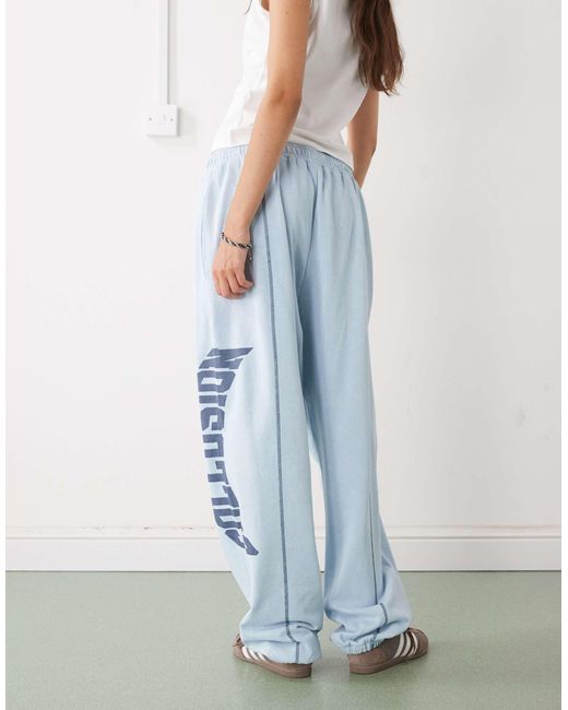 Collusion Pink Unisex Washed baggy joggers With Contrast Stitch Detail