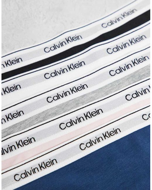 Calvin Klein White Icon Logo 5 Pack Bikini Briefs