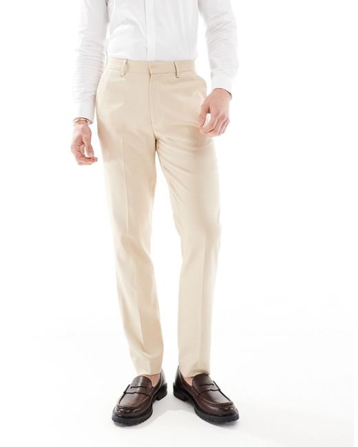 Wedding - pantalon ASOS pour homme en coloris Natural