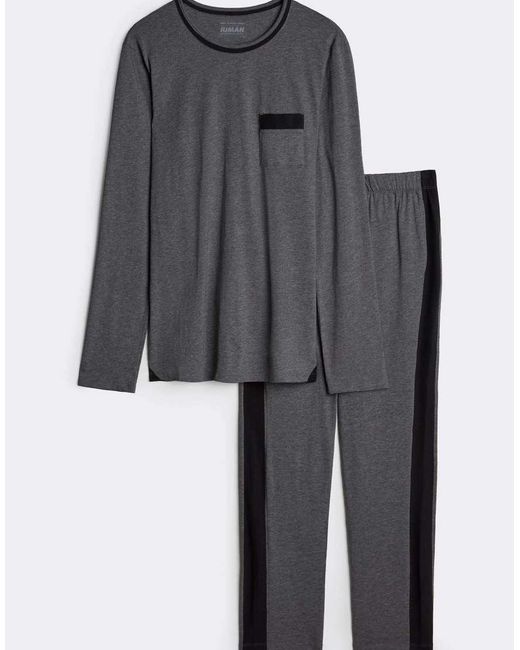 Intimissimi Gray Long Superior Cotton Pyjamas for men
