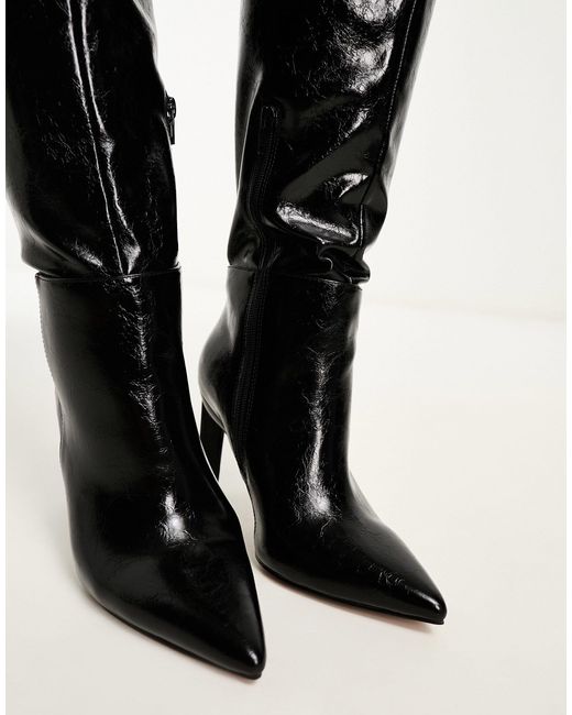 ASOS Black Wide Fit Cancun Knee High Boots