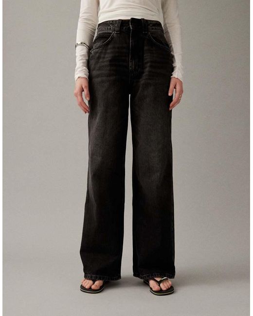 ASOS Gray Wide Leg Dad Jean